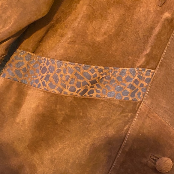 Avanti Brown Suede Fringe Blazer - Picture 4 of 12